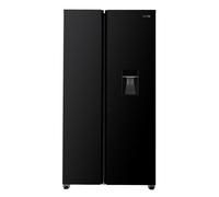 HYE American Fridge Freezer - No Frost, Water Dispenser, Black
