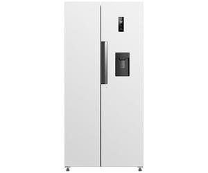 HYE American Fridge Freezer - Side By Side American Style Fridge Freezer With Water Dispenser, No Frost, 444L Freestanding Design, Low Noise (39dB), Bright White Finish - RF01AMWD460W03
