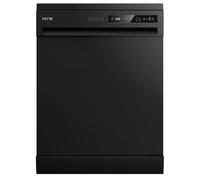 HYE Black Freestanding Dishwasher - 14 Place Settings, Full Size Slimline Dishwasher with 6 Programs, Energy-Efficient, Quiet 49dB, Child Lock - DW0114PB25