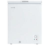 HYE Chest Freezer - 139L Capacity, Freestanding Design, White | Quiet 42 dB Operation, Mechanical Temperature Control, Ideal For Versatile Extra Frozen Storage
