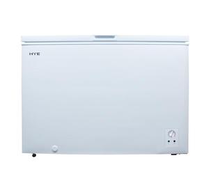 HYE Chest Freezer - 299L Capacity, Freestanding Design, White | Quiet 41 dB Operation, Mechanical Temperature Control, 360° Castors, Perfect For Utility Rooms, Garages & Outbuildings