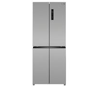 HYE Compact American Fridge Freezer 394L - Double Door, No Frost, LED Display, Holiday Function - Fridge Freezer American Style with Crisper Drawer & Ice Cube Tray - Inox - RF01AMCD394DS07