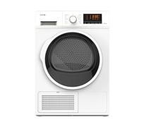 HYE Condenser Tumble Dryer - 8kg Drum Capacity, White | Freestanding & Compact Design, 30 Minute Dry & Special Fabric Settings, Child Lock, Delay Start, Perfect For Small Homes