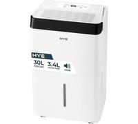 HYE Dehumidifier - 30L/Day, 3.4L Water Tank, White | Portable Design With 5 Modes, Quiet Operation (40 dB), Laundry Mode & Continuous Drainage, Ideal For Damp Rooms