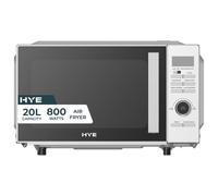 HYE Digital Microwave Oven - 20L Capacity, 800W, Silver | Air Fryer Function, Defrost, Freestanding Design, Digital Controls, Preset Cooking Functions, Various Power Levels