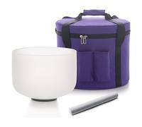 Hye-eun 432 hz Crystal Singing Bowl,417hz High Pitch G# Professional Meditation Sound Bath Bowl for Relaxation 8inch,Spiritual Mindfulness,Cleansing Stress Relief