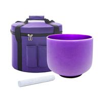 Hye-eun 8 Inch B Note Purple Quartz Crystal Singing Bowl 432hz Crown Chakra Sound Healing With Carrying Case for Yoga