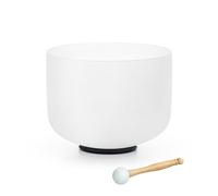Hye-eun 8inch C Note White Quartz Crystal Singing Bowl 440hz for Meditation | Chakra Sound Bath Bowl ,Musical Instruments,Sound Healing , Chakra Healing, Yoga, Stress Relief & Relaxation