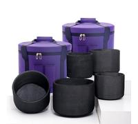 Hye-eun Singing Bowl Carry Case,2pcs Purple Color Canvas Handbag with 5 protective Inserts, 6-12 Inch Crystal Singing Bowl Bag