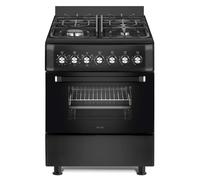 HYE Freestanding Gas Cooker 60cm with 62L Electric Oven, 4 Gas Burners, Timer,