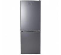 HYE Fridge Freezer - Small 60/40 Freestanding Fridge Freezer, 143.9cm Height, 50cm Width, 151L Capacity, Quiet 38 dB Operation, Suitable for Couples & Families, Silver - RF01FF151S24