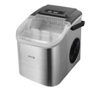 HYE Small Compact Ice Cube Maker with LED Indicators, 12kg/24hrs, Efficient Cooling System - Stainless Steel- IM12KSS27