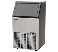 HYE Ice Maker - Ice Cube Maker, 1.3L Tank, 13KG Ice Storage Basket, 45KG/24HRS, Plumbed, LED Display & Touch Controls, Stainless Steel, Ideal For Cafes, Restaurants, Bars & Office Spaces - IM45KB27