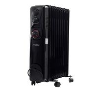 HYE Radiator - 11 Fin Oil Heater, Adjustable Heating Power, Built In Safety Features, Portable & Practical, Black, Perfect For Flexible Heating Around The Home & Office - 11OH2500B14