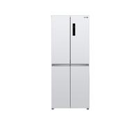 HYE American Fridge Freezer - 4 Door American Style Fridge Freezer, Frost Free, 394L Compact & Freestanding Design, Low Noise (39dB), With Ice Cube Tray, Sleek White Finish - RF01AMCD394W07