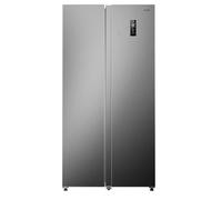 HYE Side-by-Side Freestanding American Fridge Freezer, 500 Litres, Total No Frost, LED Lighting, Silver, E Rated - RF01AM520S03 [2025]