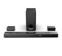 HYE Soundbar - Bluetooth Speaker, Portable & Wireless Design, Dolby Atmos, 5.1.2Ch, HDMI, USB, AUX, Adjustable Bass & Treble, Wireless Subwoofer, Black - Perfect Home Cinema Sound System - 512DSB28012