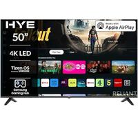 HYE TV - Smart TV, 50" Screen Size, 4K Resolution, LED Technology, Apple AirPlay, Samsung Tizen OS & Gaming Hub, Versatile Connectivity, Black, Perfect For Streaming, Gaming & Entertainment