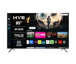 HYE TV - Smart TV, 85" Screen Size, 4K Resolution, QLED Technology, Apple AirPlay, Samsung Tizen OS & Gaming Hub, Versatile Connectivity, Black, Perfect For Streaming, Gaming & Entertainment
