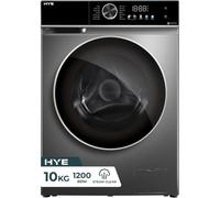 HYE Washing Machine - 10KG Drum, 1200RPM, Dark Silver | A Energy Rating, Direct Drive, Quick & Eco Wash, 14 Programs, 60CM Width, Quiet 76 dB Operation, Freestanding