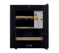 HYE 15 Bottle/46L Wooden Shelf Wine Cooler, Black - RF01WC15B31