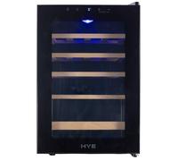 HYE 20 Bottle/62L Wooden Shelf Wine Cooler, Black - RF01WC20B31