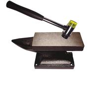 Hyecen Mini Horn Anvil Set,3Lbs Forged Iron Anvil with Rubber Hammer for Jewelry Making,Blacksmith Forge Kit,Jewelry Hammer and Block Set,Bench Block Anvil Silversmithing Tools Designed for Forging