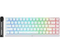 Hyekic ACE 68 60% Wired Magnetic Switch Mechanical Gaming Keyboard with Adjustable Actuation, Rapid Trigger Mode, 8000 Hz Polling Rate, RGB Hot Swapped Keyboard for PC/Mac Gamer, White