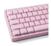 Hyekic Crystal Jelly Cat Shape Keycaps,119 Keys Translucent Cute Pink Side Printed Keycaps Mao Profile Custom Keycap for 61/68/84/87/98/100 Cherry Gateron MX Swithes Mechanical Keyboard