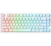 Hyekic Mchose Jet 75 Wired Magnetic Switch Mechanical Gaming Keyboard, Hall Effect Magnetic Switch, 75% Rapid Trigger Adjustable Actuation, 8KHz Polling Rate, RGB HotSwap Keyboard for PC/Mac, White