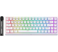 Hyekit x MCHOSE ACE 68 65% Wired Magnetic Switch Mechanical Gaming Keyboard, Rapid Trigger Hall Effect Keyboard, Hyper-Fast Adjustable Actuation, 8K Hz Polling Rate, RGB HotSwap, for PC/Mac, White