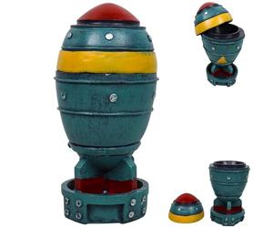 Hyelntu Fallout Mini Nuke Statue Resin Nuclear Bomb Box Figure Merch Decor | Resin storage figurine, openable bomb box design, 3.5 x 3.5 x 7.4 in, detailed painting, desktop decor, home office display