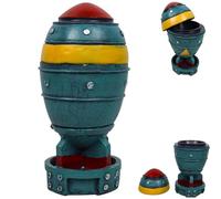 Hyelntu Fallout Mini Nuke Statue Storage Bomb Box Figure Rocket Model Nuclear Bomb Fallout Merchandise Halloween 3D Openable Resin Figurines for Desktop Home Decorations