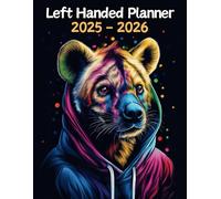 Hyena Left Handed Planner: 2 Year Weekly Sunday to Saturday Calendar | Gift For People Who Love Safari Animals, Wildlife Lovers | For Back To School, Office, Work | 8.5 x 11 Inches | v1