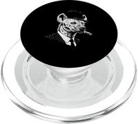 Hyena Smoking Cigar Mafia Gangster Portrait PopSockets PopGrip for MagSafe