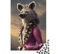 Hyena Style 2 Jigsaw Puzzle Adult 500 Pieces Classic Puzzle Wooden Jigsaw Puzzle Wall Art Unique Toys Gift 500pcs (52x38cm)