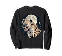 Hyena Under Moonlight for Wildlife Lovers and Night Owls Sweatshirt