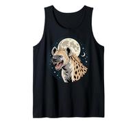 Hyena Under Moonlight for Wildlife Lovers and Night Owls Tank Top