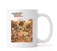 Hyenas Pursuing Knowledge and Chaos Ceramic Tea Coffee Mug White