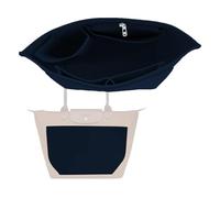HYEPNED Bag Wallet Insert Organizer, Multi-Pocket Felt Tote for Inserting Wallet, Folding Tote Bag Organizer Insert for Longchamp (Black, L) (NL)