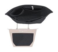 HYEPNED Bag Wallet Insert Organizer, Multi-Pocket Felt Tote for Inserting Wallet, Folding Tote Bag Organizer Insert for Longchamp (grey, L)