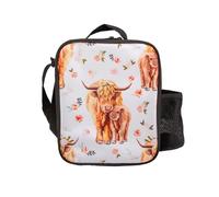 HYEPNED Colorful Giraffe Insulated Lunch Bags for Women & Kids & Girls & Adults & Ladies, Waterproof Leak-Proof Cool Bag for Work School Picnic (Pink) (Z02)