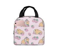 HYEPNED Strawberry Insulated Lunch Bags for Women & Kids & Girls & Adults & Ladies, Waterproof Leak-Proof Cool Bag for Work School Picnic (Pink) (Cute Mushroom)
