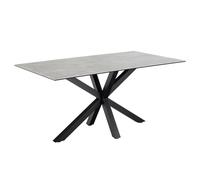 hyeres medium ceramic dining table in grey anista