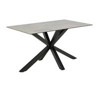 hyeres small ceramic dining table in grey anista