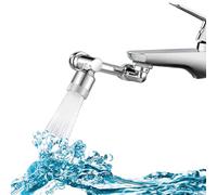 HYERIS 1080° Swivel Faucet Aerator for Kitchen, Bathroom, Basin, Universal Robot Arm, Pressure Saving Faucet Aerator and Diverter Valve, Two Water Outlet Modes