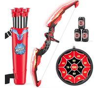 HYES Kids Bow and Arrow Set, Toy Archery Set, LED Light Up Bow with 12 Suction Cup Arrows, 3 Score Targets, Indoor Outdoor Games for Boys Girls Children 4-8