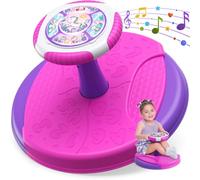 HYES Unicorn Sit and Spin Toys for Toddlers 1-3 3-5, 360° Toddler Spinning Seat with LED Lights and Music, Sensory Toys Birthday for 1 2 3 4 5 Years Old Girl