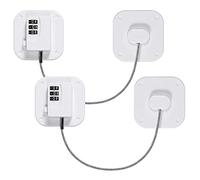 Hyesrtey Pack of 2 Fridge Lock with Code, Fridge Lock Child Lock Freezer Door Lock for Fridges, Washing Machines, Cupboards, Wardrobes, Wine Coolers, Windows (White)