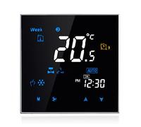 Hyexu Four Pipe Intelligent Room Thermostat Digital Programmable Temperature Controller for Air Conditioner (BAC-3000EL, Black)